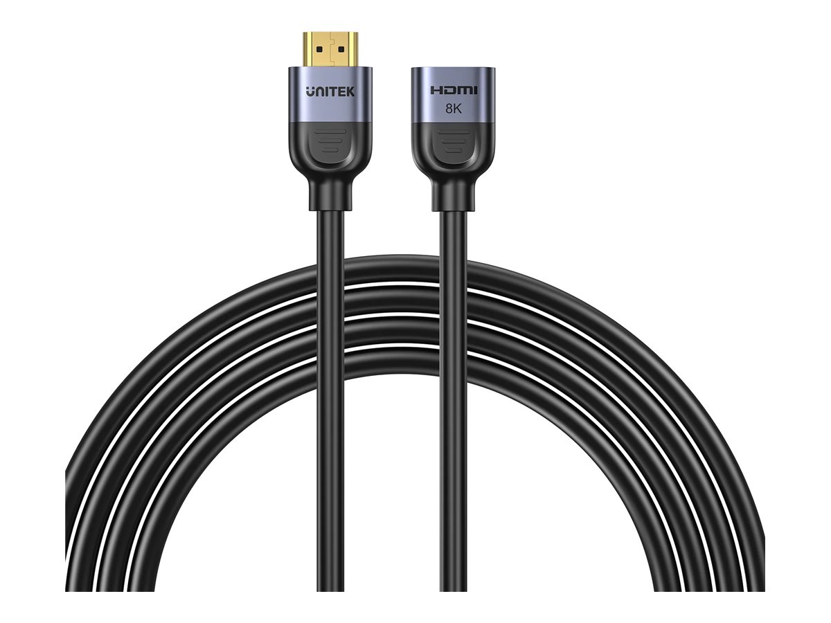 Unitek HDMI extension cable with Ethernet 3 Product shot Front 79800