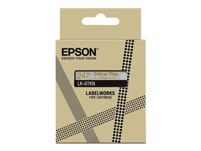 LabelWorks LK-6TKN - Metallic - gold on clear - Ro