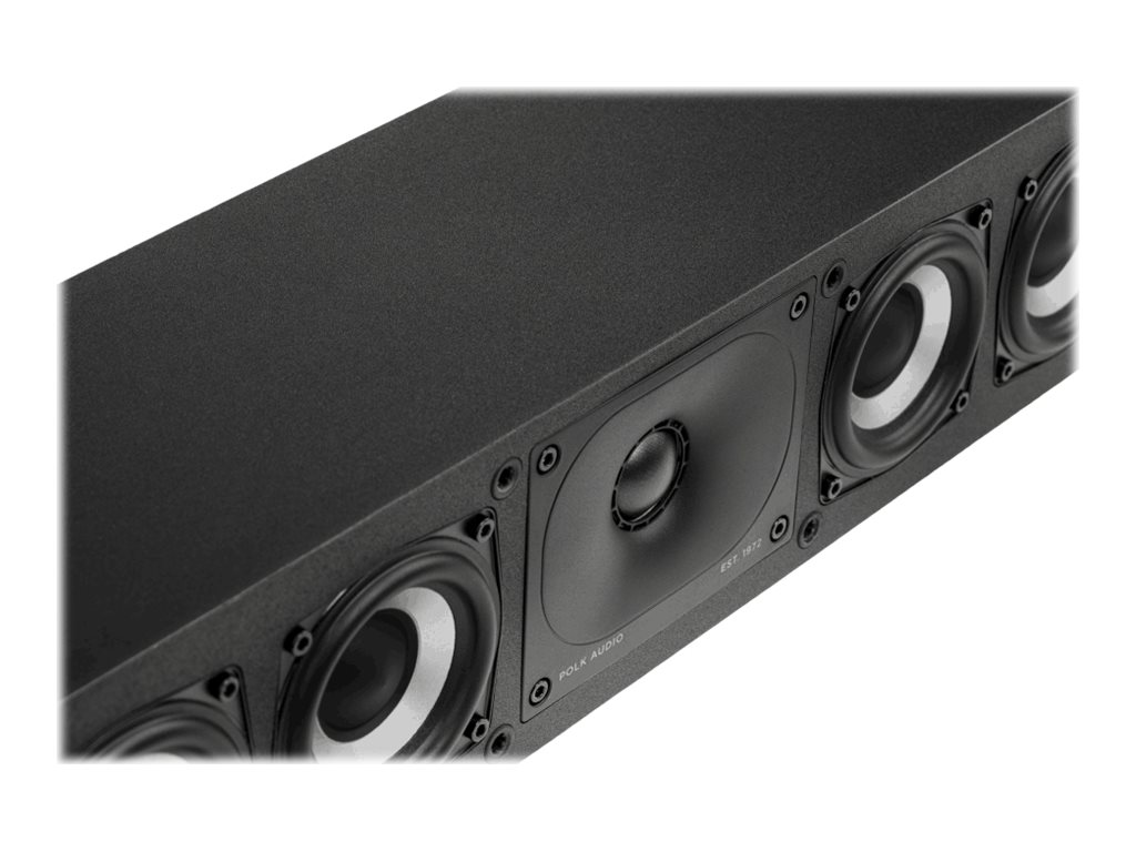 Polk High-Resolution Centre Channel Speaker - Black - Monitor XT35