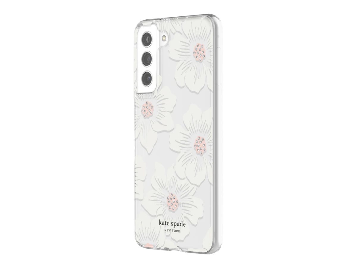 Kate spade New York Hardshell Case for Samsung Galaxy S21 FE 5G - Hollyhock Floral Clear