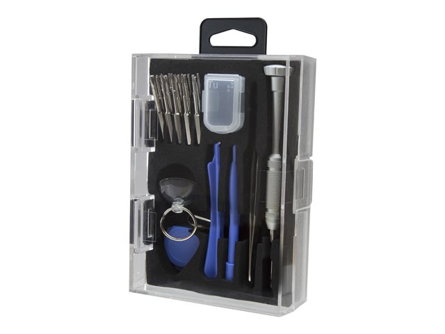 Image of StarTech.com Cell Phone Repair Kit - with Case - Multipurpose - Computer Tool Kit - Electronics Kit - PC Tool Kit (CTKRPR) - mobile phone repair tool set - 23 pieces
