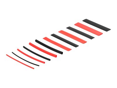 DELOCK Schrumpfschlauch Sortimentsbox schwarz/rot 196-teilig