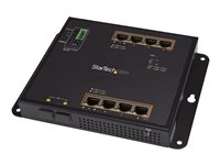 StarTech.com Industrial 8 Port Gigabit PoE+ Switch with 2 SFP MSA Slots, 30W, Layer/L2 Switch Hardened GbE Managed, Rugged Hi