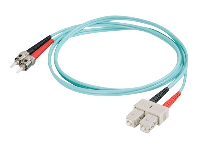C2G SC-ST 10Gb 50/125 OM3 Duplex Multimode PVC Fiber Optic Cable (LSZH) - síťový kabel - 1 m - 1 m - vodě - barva – foto 2