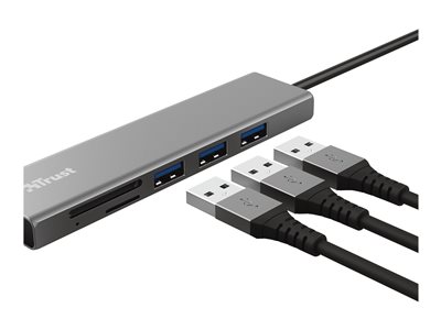 TRUST Hub USB-C HALYX 5 ports 3 USB 1 SD