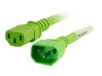 C2G 1ft 18AWG Power Cord (IEC320C14 to IEC320C13) - Green