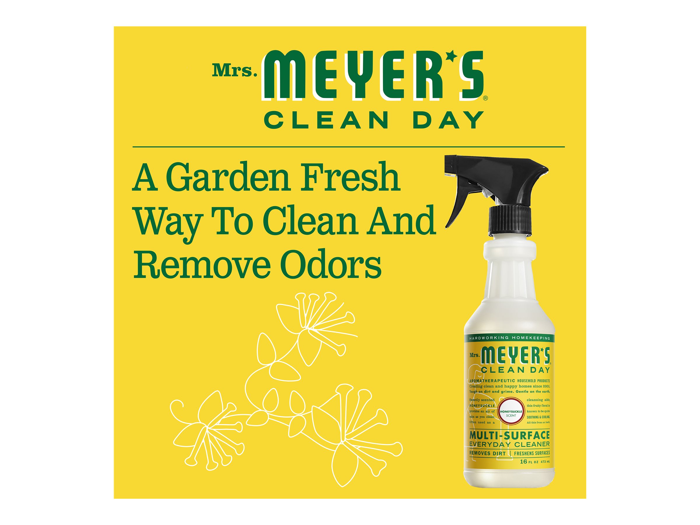 Mrs. Meyer's Clean Day Multi-Surface Cleaner - Honeysuckle - 473ml