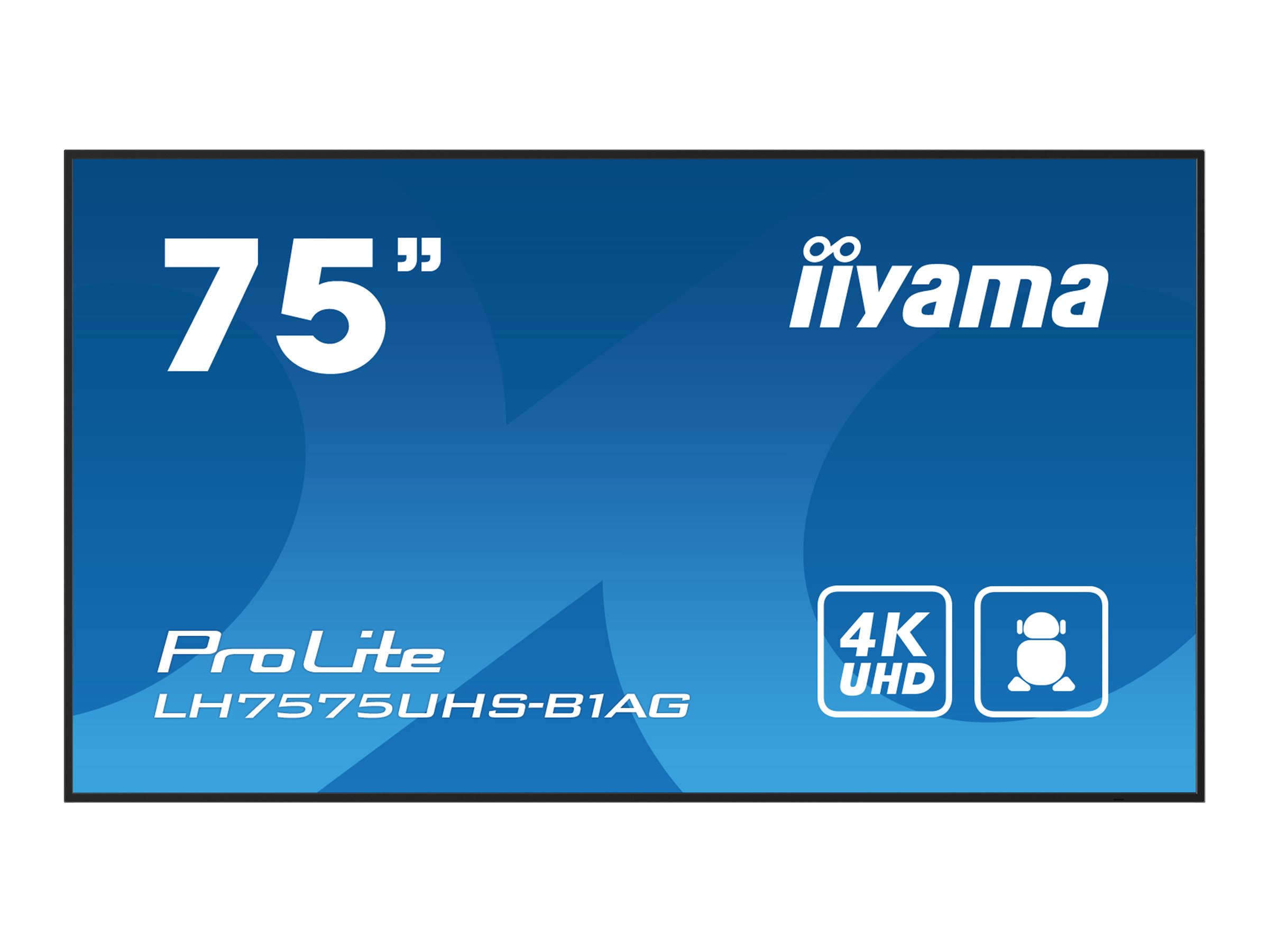 iiyama ProLite LH7575UHS-B1AG 75" LED-backlit LCD display - 4K - for digital signage
