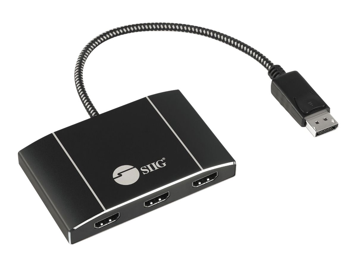 SIIG 1x3 Triple 4K DisplayPort 1.4 to HDMI MST Hub Splitter