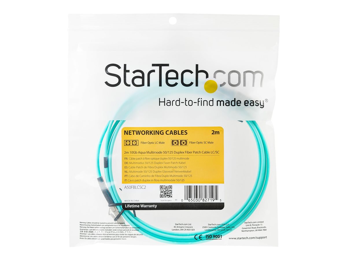 STARTECH 2m 10 Gb Aqua Fiber Patch Cable LC/LC – foto 2