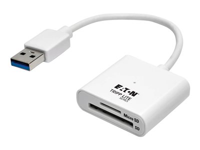 Eaton Tripp Lite Series USB 3.0 SuperSpeed SD/Micro SD Memory Card Media Reader with Built-In Cable, 6 in