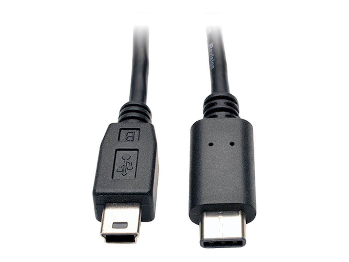 Tripp Lite 6ft USB 2.0 Hi-Speed Cable 5-Pin Mini-B to USB Type-C USB-C M/M 6'