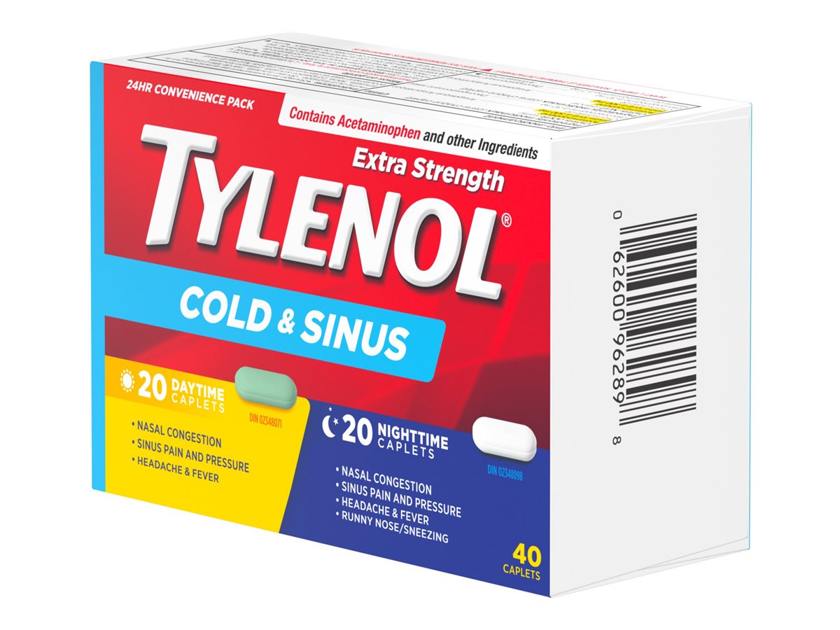 Tylenol* Extra Strength Cold & Sinus Caplets - 40's� �