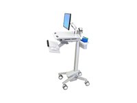 Ergotron StyleView EMR Cart with LCD Arm - Cart - for LCD display / PC equipment - plastic, aluminium, zinc-plated steel - grey, white, polished aluminium - screen size: up to 22"
