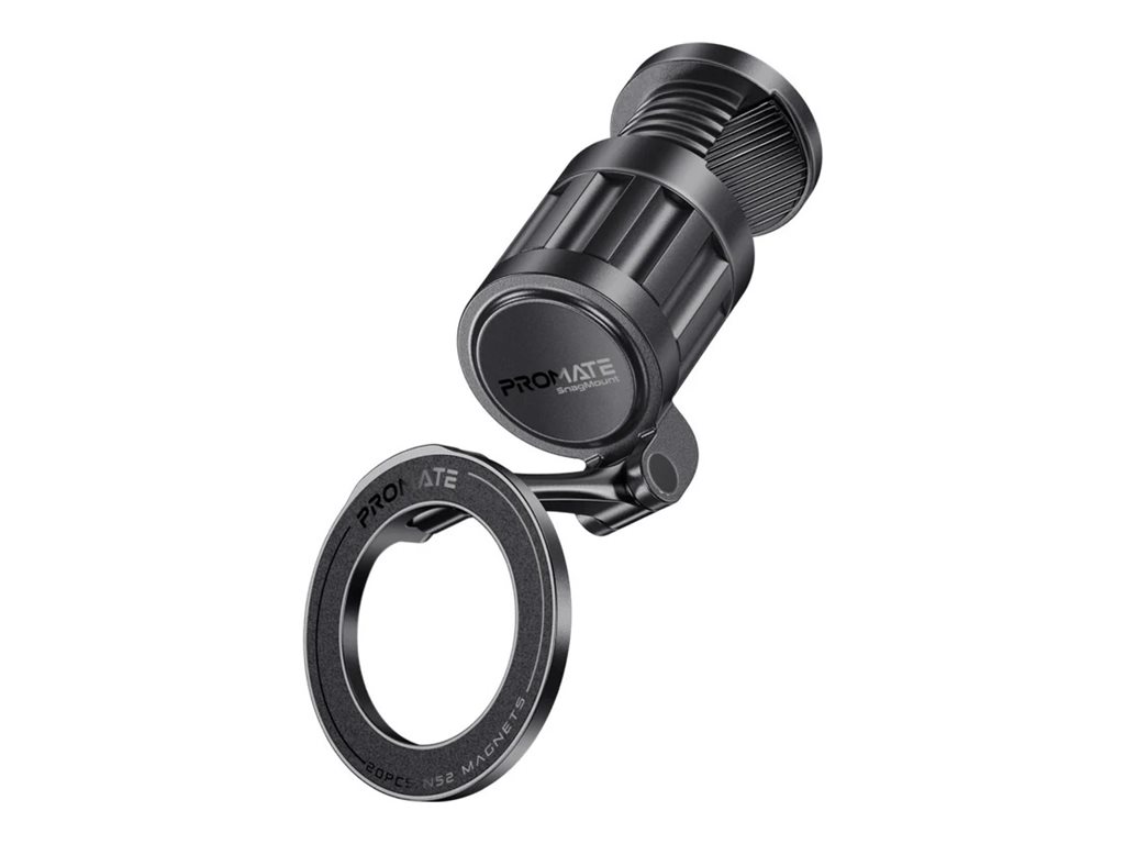 Promate SnagMount magnetic holder for mobile phone MagSafe devices 360° Product shot Right-angle 79700