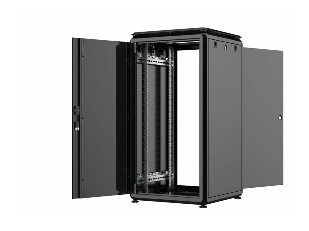 Lanview by Logon Data Line Netzwerkschrank RDL22U66BL 22U 600x600x1164mm Schwarz