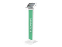 Compulocks iPad Pro M4 11" (2024), Apex Enclosure Brandable Floor Stand mounting kit - exposed front camera - for tablet - brandable - white