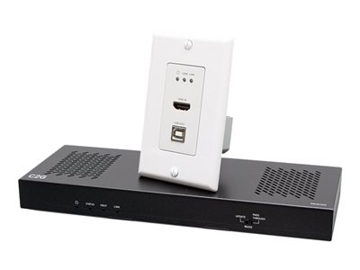 C2G 4K HDMI HDBaseT + USB-B and RS232 Wall Plate Transmitter to Receiver