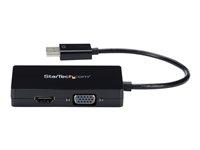 Startech 3 in 1 DisplayPort Multi Video Adapter Converter - 1080p DP Laptop to HDMI VGA or DVI Monitor or Projector Display (