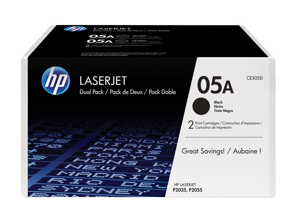 HP Toner 05A black 2-pack