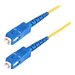 StarTech.com 100m (328ft) SC to SC (UPC) OS2 Single Mode Simplex Fiber Optic Cable, 9/125µm, 40G/100G, Bend Insensitive, Low Insertion Loss, LSZH Fiber Patch Cord