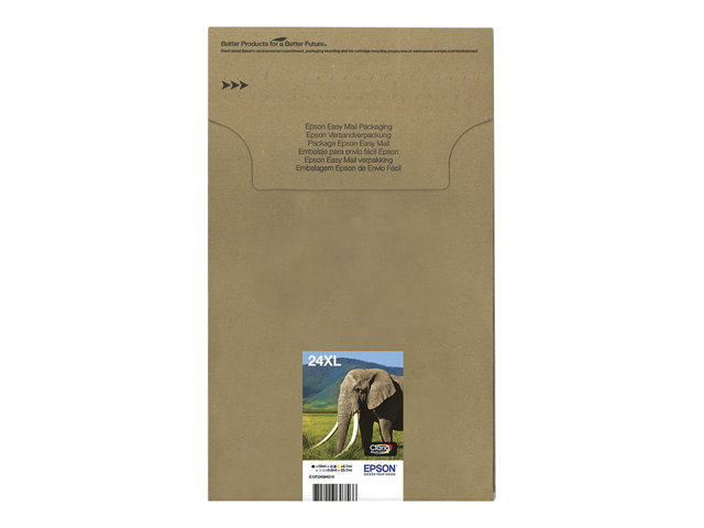 Image of Epson 24XL Multipack Easy Mail Packaging - 6-pack - XL - black, yellow, cyan, magenta, light magenta, light cyan - original - ink cartridge