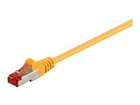 MicroConnect CAT 6 Kabel med afskærmning med folie og kobberfletning (SFTP 15cm Netværkskabel Gul 