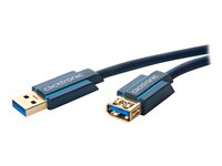 ClickTronic USB forlængerkabel 3m Blå