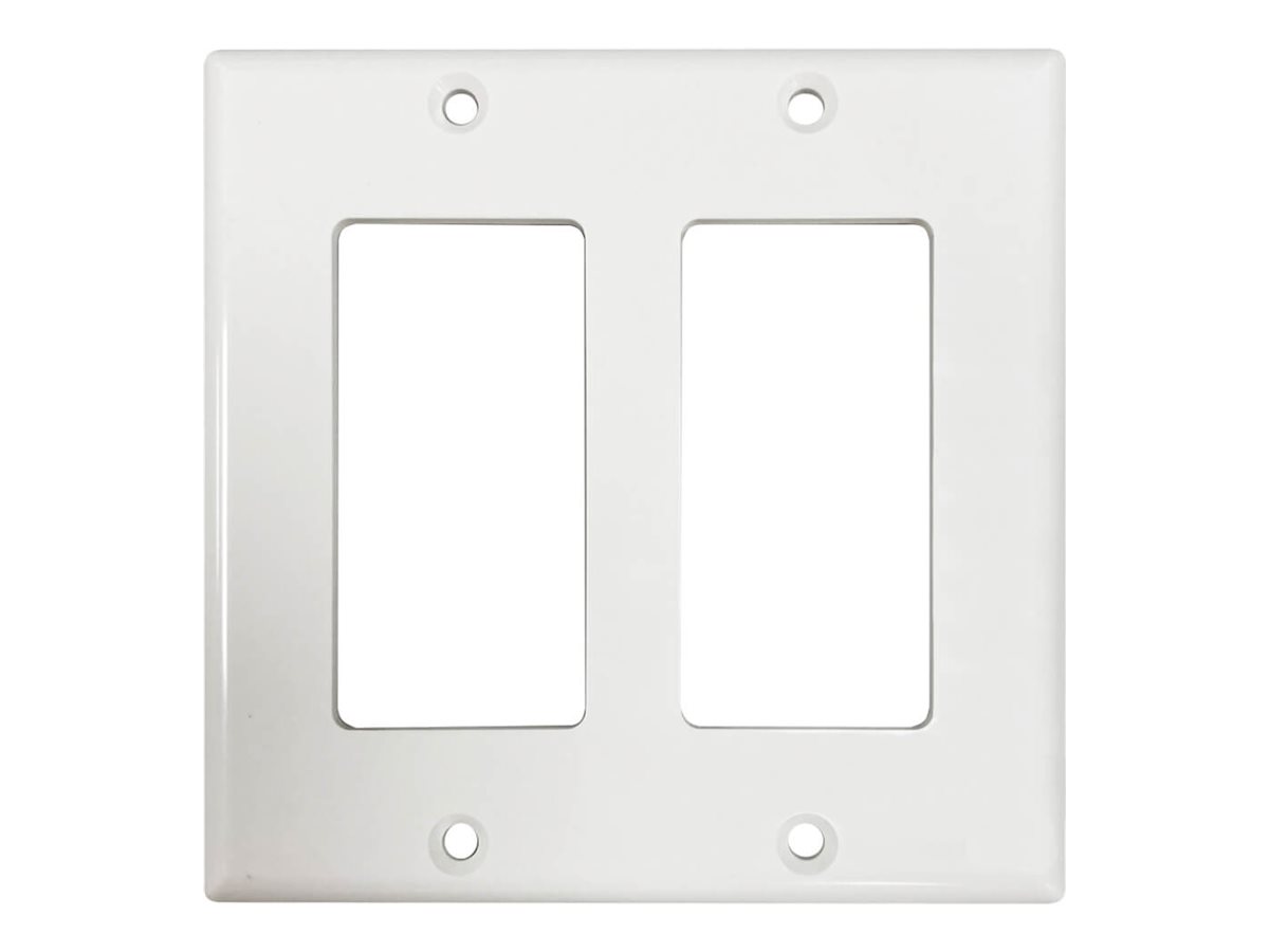Eaton Tripp Lite Series Double-Gang Antibacterial Wall Plate, Decora Style, Ivory, TAA