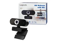 LogiLink HD USB Webcam Microphone 1280 x 720 Webkamera Fortrådet