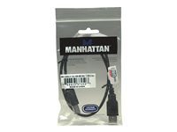 Manhattan USB-A to USB-B Cable, 0.5m, Male to Male, 480 Mbps (USB 2.0), Hi-Speed USB, Black, Lifetime Warranty, Polybag - USB cable - USB to USB Type B - 50 cm