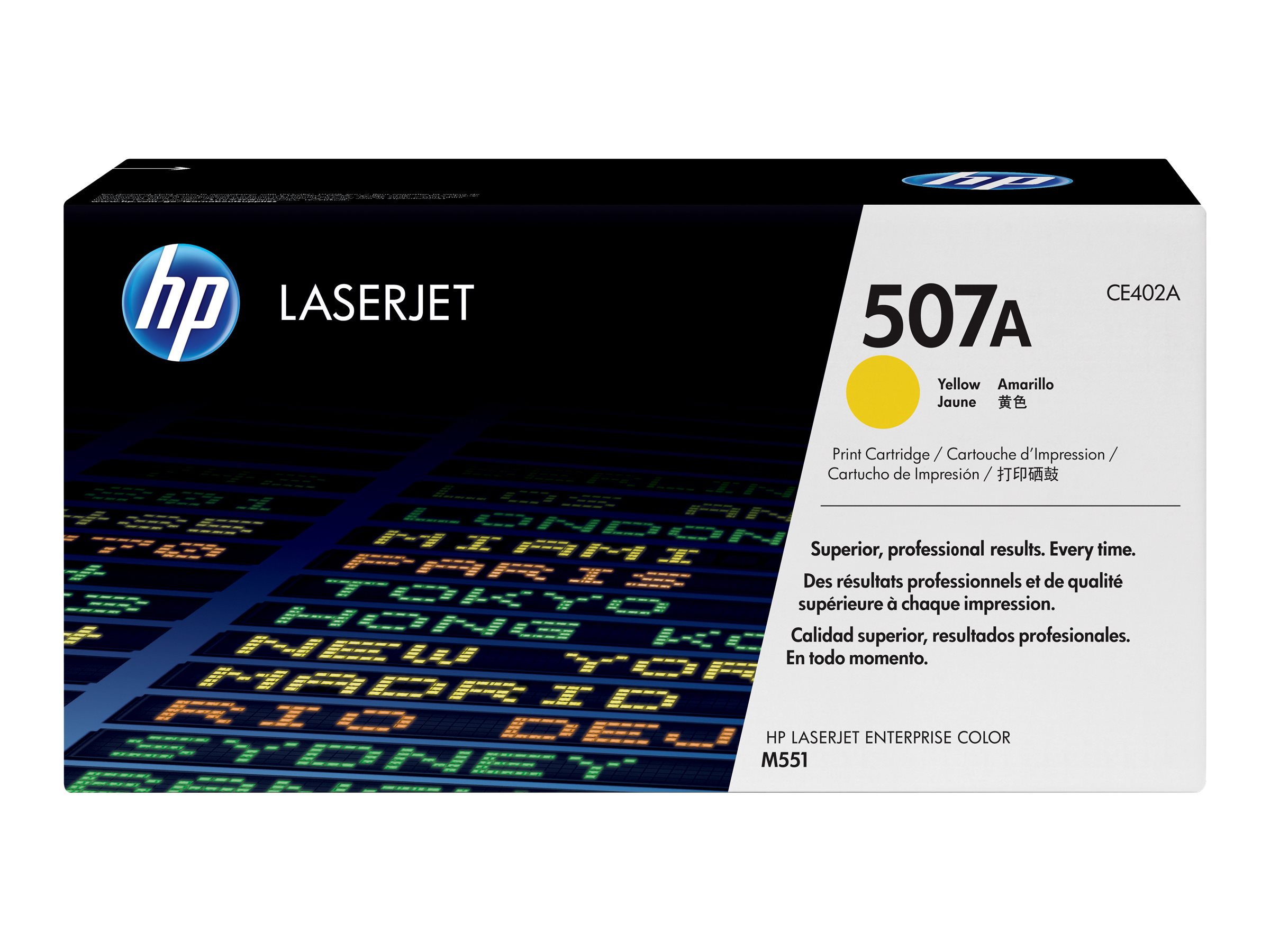 Hp 507a Yellow Original Laserjet Toner Cartridge Ce402a Hp 507a Yellow Original Laserjet Toner Cartridge Ce402a