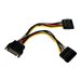 6in SATA Power Y Splitter Cable Adapter - M/F - Po