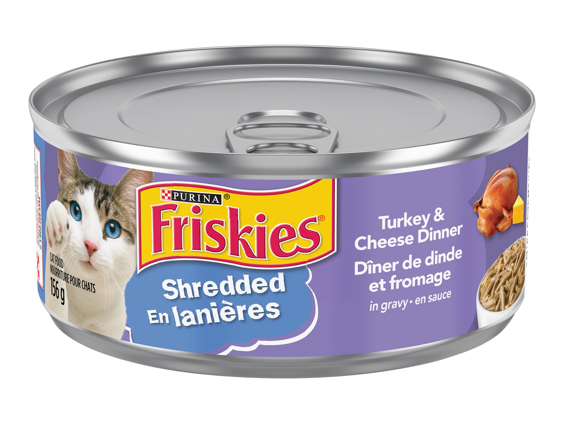 Friskies Wet Cat Food - Shredded Turkey and Cheese Dinner - 156g