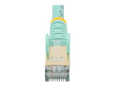 Startech 20ft CAT6A Ethernet Cable, 10 Gigabit Shielded Snagless RJ45 100W PoE Patch Cord, CAT 6A 10GbE STP Network Cable w/Strain Relief, Aqua, UL Certified Wiring/TIA