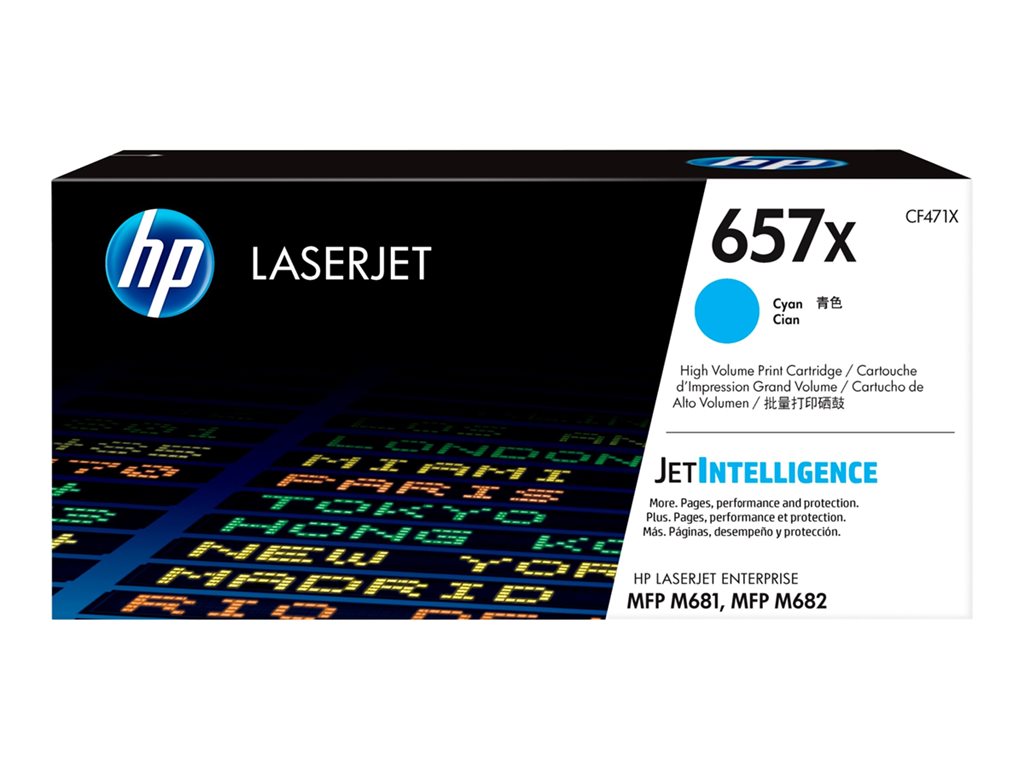 HP 657X LJ Toner Cartouche Cyan HY