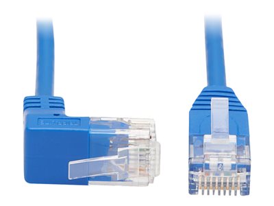 Tripp Lite Up-Angle Cat6 Gigabit Molded Slim UTP Ethernet Cable (RJ45 Right-Angle Up M to RJ45 M), Blue, 20 ft.
