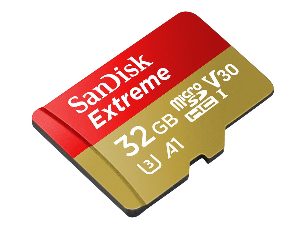 SanDisk Extreme - Flash memory card (microSDHC to SD adapter included)