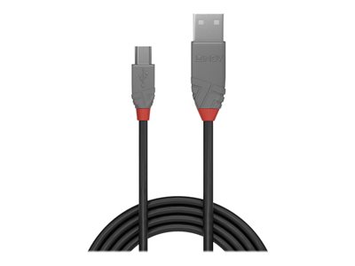 LINDY 3m USB 2.0 A/Mini-B Anthra Line