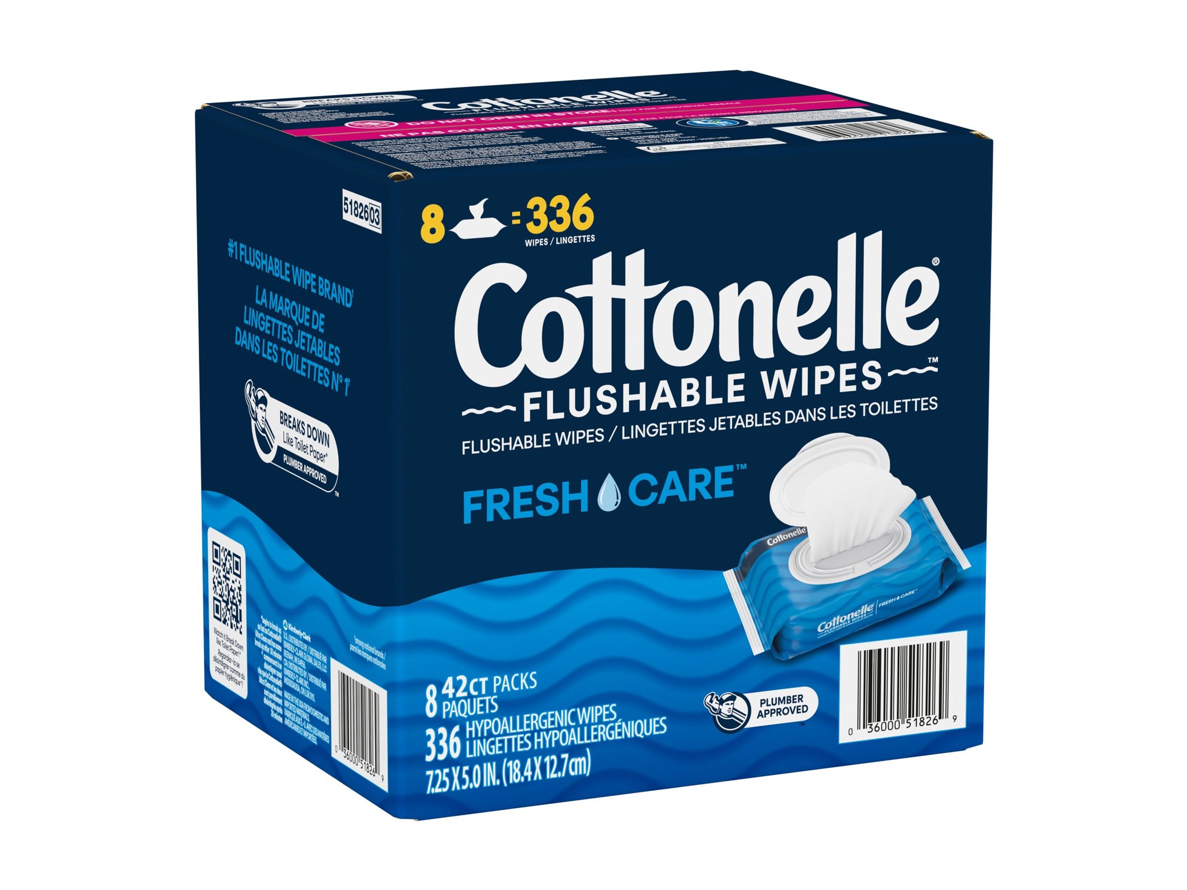 Cottonelle Flushable Cleaning Wipes - 336 Count