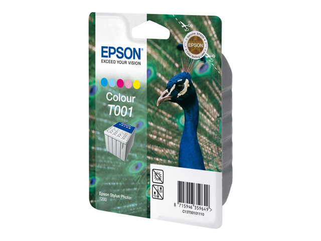 Epson T001 - barva (azurová,magenta,žlutá,světle azurová, světlá magenta) - originální - inkoustová cartridge – foto 3