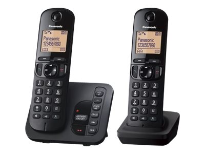 Panasonic Kx Tgc222e Cordless Phone Answering System With Caller Id Call Waiting Additional Handset 3 Way Call Capability