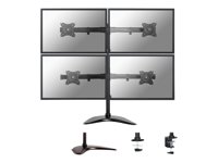 Neomounts NM-D335D4 stand - full-motion - for 4 LCD displays - black