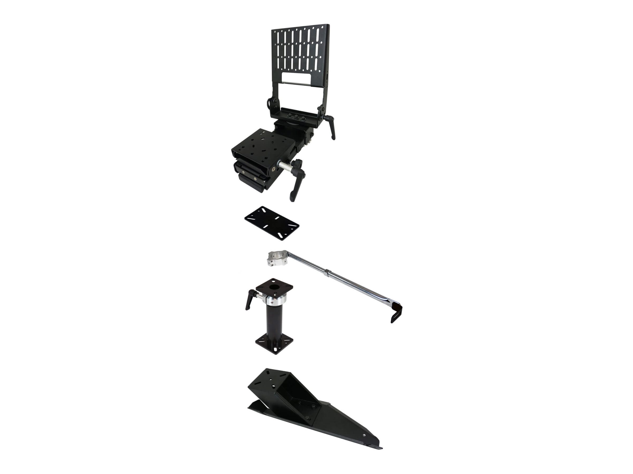 Havis Premium - Mounting kit (heavy duty vehicle specific base plate, heavy duty pole with height adjust handle, offset adapter plate, keyboard mount, motion device, stability support arm)