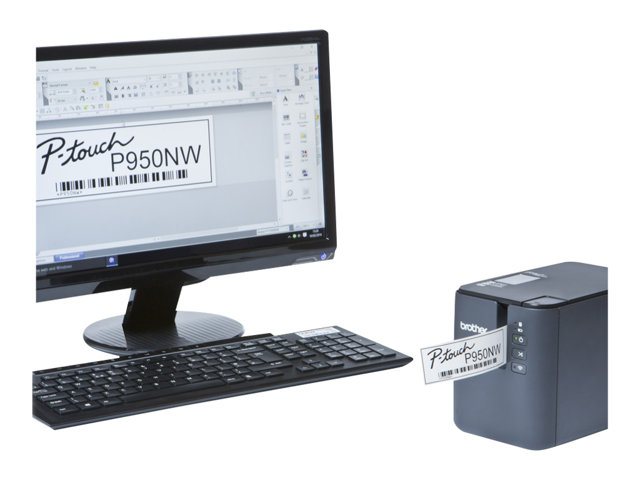 Imprimante photo Brother P-Touch PT-E550WSP - Étiqueteuse - Noir et blanc -  transfert thermique - Rouleau (2,4 cm) - 180 dpi - jusqu'à 30 mm/sec -  USB 2.0, Wi-Fi(n) - outil