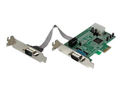 StarTech.com 2 Port Low Profile Native RS232 PCI Express Serial Card with 16550 UART - PCIe RS232 - PCI-E Serial Card (PEX2S553LP)