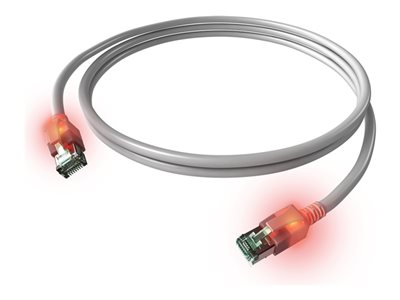 4055516007186 - CS1OAADAD0015 - Cat6a LED Patchkabel DualBoot S FTP grau 15 m
