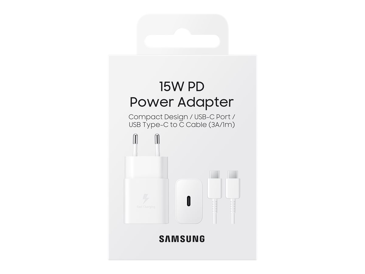 SAMSUNG 15W Adapter C to C Cable included White