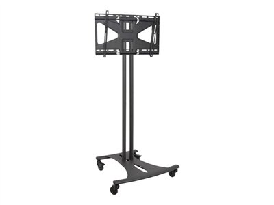 Premier Mounts EBC72-MS2 Cart (cart base, 2 poles, tilt mounting plate) for LCD display black 
