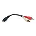 Eaton Tripp Lite Series 3.5 mm Mini Stereo to RCA Audio Y Splitter Adapter Cable (F/2xM), 6 in. (15.2 cm)